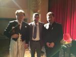 il violinista Cihat Askin, il compositore Francesco Marino ed il pianista Roberto Issoglio